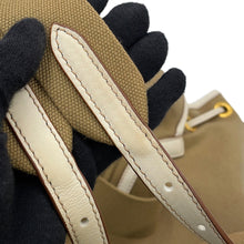 将图像加载到图库查看器中，PRADA Logo Jacquard Backpack Beige1BZ006 Canvas
