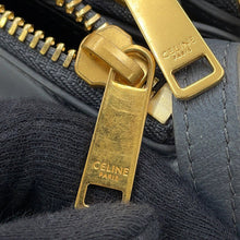 将图像加载到图库查看器中，CELINE Trio Shoulder Bag Gray171453 Leather Size Large
