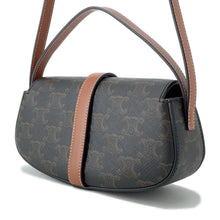 将图像加载到图库查看器中，CELINE Triomphe Tabu SLG 2WAY Clutch Shoulder Bag Tan10I592 PVC Leather
