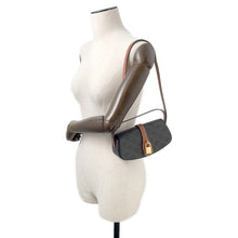 将图像加载到图库查看器中，CELINE Triomphe Tabu SLG 2WAY Clutch Shoulder Bag Tan10I592 PVC Leather
