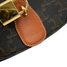 将图像加载到图库查看器中，CELINE Triomphe Tabu SLG 2WAY Clutch Shoulder Bag Tan10I592 PVC Leather
