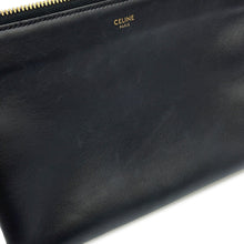 Load image into Gallery viewer, CELINE Trio Shoulder Bag Black171453 Lambskin Size Large
