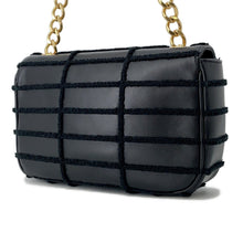 将图像加载到图库查看器中，CELINE Mono Chrome ChainShoulder Bag Black111273FCK Leather
