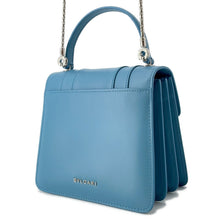 将图像加载到图库查看器中，BVLGARI Serpenti Forever 2-Way Shoulder Bag Light Blue Leather

