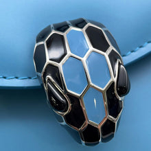 将图像加载到图库查看器中，BVLGARI Serpenti Forever 2-Way Shoulder Bag Light Blue Leather
