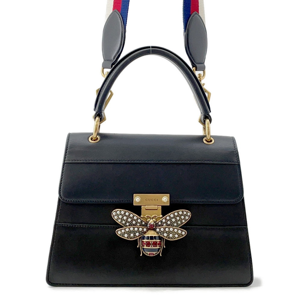 GUCCI Queen Margaret 2WAY Shoulder Bag Black476541 Leather