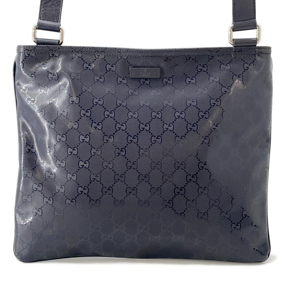 GUCCI GG Imprime Shoulder Bag Navy201446 PVC Leather