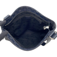 将图像加载到图库查看器中，GUCCI GG Imprime Shoulder Bag Navy201446 PVC Leather
