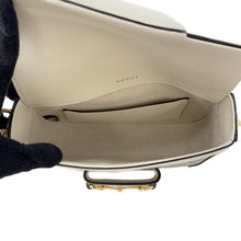 将图像加载到图库查看器中，GUCCI GG Supreme Horsebit Shoulder Bag Beige/Ivory658574 PVC Leather
