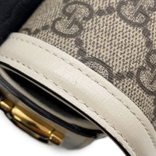 将图像加载到图库查看器中，GUCCI GG Supreme Horsebit Shoulder Bag Beige/Ivory658574 PVC Leather

