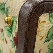 将图像加载到图库查看器中，GUCCI Flora Double G Trunk Beige/Multicolor722179 Canvas Leather Size Medium
