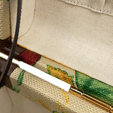 将图像加载到图库查看器中，GUCCI Flora Double G Trunk Beige/Multicolor722179 Canvas Leather Size Medium
