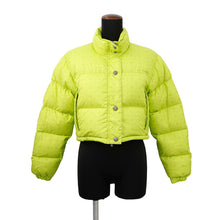将图像加载到图库查看器中，CHROME HEARTS STIFF CH Plus Cropped Down Jacket Size XS Neon Yellow Polyester100%
