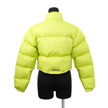 将图像加载到图库查看器中，CHROME HEARTS STIFF CH Plus Cropped Down Jacket Size XS Neon Yellow Polyester100%
