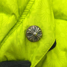 将图像加载到图库查看器中，CHROME HEARTS STIFF CH Plus Cropped Down Jacket Size XS Neon Yellow Polyester100%
