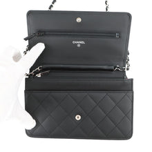 Load image into Gallery viewer, CHANEL Cambon Chain Wallet BlackA46646 Lambskin
