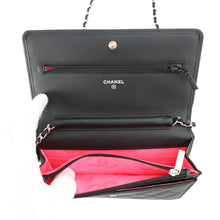 Load image into Gallery viewer, CHANEL Cambon Chain Wallet BlackA46646 Lambskin
