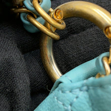 将图像加载到图库查看器中，CHANEL Matelasse Drawstring 2WAY ChainShoulder Bag PowderBlue Lambskin
