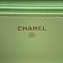 将图像加载到图库查看器中，CHANEL CHANEL19 Chain wallet Light GreenAP0957 Lambskin
