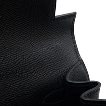 将图像加载到图库查看器中，HERMES Kelly Sellier Black Epsom Size 28
