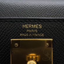 Load image into Gallery viewer, HERMES Kelly Sellier Black Epsom Size 28

