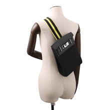 将图像加载到图库查看器中，HERMES Akkad Black/New Lime Toile Officier Swift Leather Size PM
