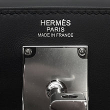 将图像加载到图库查看器中，HERMES Akkad Black/New Lime Toile Officier Swift Leather Size PM
