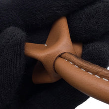 Load image into Gallery viewer, HERMES Sack Aline Blue Indigo/Gold Toile Chevrons Barenia Leather Size MM
