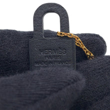 Load image into Gallery viewer, HERMES O&#39;Kelly Pendant Size PM Black Gold Plated Leather
