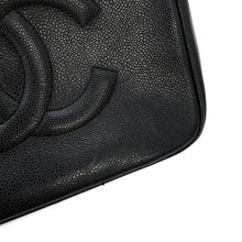 将图像加载到图库查看器中，CHANEL CC Logo 2WAY Vanity Bag BlackA07061 Caviar Leather
