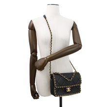 将图像加载到图库查看器中，CHANEL Matelasse Flap Shoulder BlackAS5089 Lambskin
