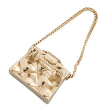 Load image into Gallery viewer, CHANEL Matelasse bag motif brooch Champagne Gold Metal
