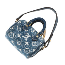 将图像加载到图库查看器中，LOUIS VUITTON Bijoux Sac Micro Speedy Denim BlueM00546 Monogram Denim
