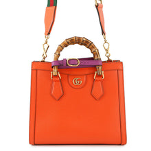 将图像加载到图库查看器中，GUCCI Diana 2WAYBag Orange/Beige702721 Leather Size Small
