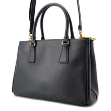 将图像加载到图库查看器中，PRADA Galleria 2WAYBag Black1BA863 Saffiano LeatherLeather
