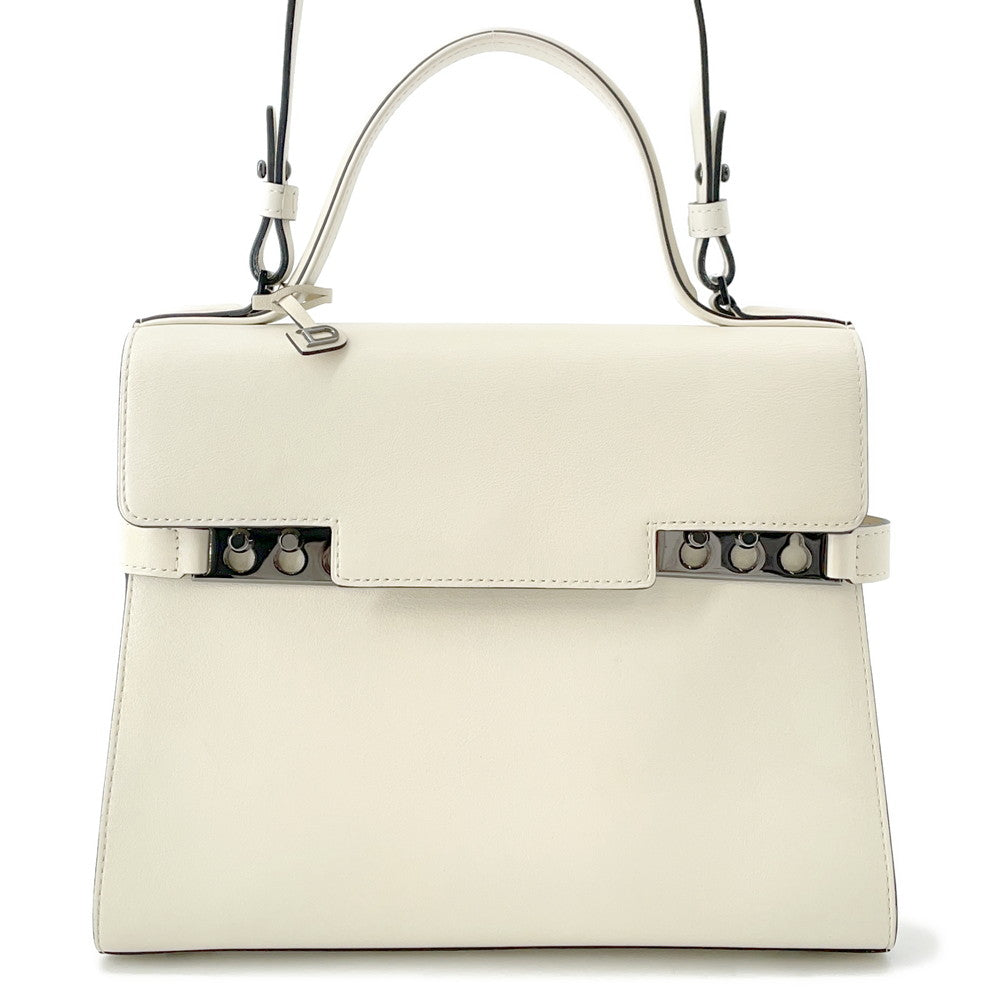 Delvaux Tempate Off-white Leather Size MM