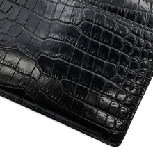 将图像加载到图库查看器中，SAINT LAURENT PARIS Sunset Chain wallet Black452157 Croco embossed leather
