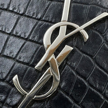 将图像加载到图库查看器中，SAINT LAURENT PARIS Sunset Chain wallet Black452157 Croco embossed leather
