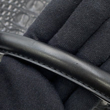 将图像加载到图库查看器中，CELINE Trapeze Black Crocodile Embossed Leather Leather Suede
