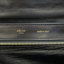 将图像加载到图库查看器中，CELINE Trapeze Black Crocodile Embossed Leather Leather Suede
