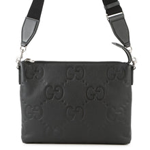 将图像加载到图库查看器中，GUCCI Jumbo GG Cross Body Bag Black696009 Leather Size Medium
