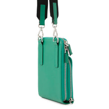 将图像加载到图库查看器中，PRADA Triangle Smartphone Shoulder Green2ZH126 Saffiano Leather
