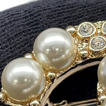 Load image into Gallery viewer, CHANEL CC Logo Brooch Gold Gold Plated Faux Pearl Rhinestone
