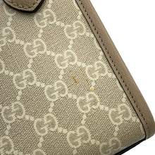 将图像加载到图库查看器中，GUCCI Interlocking G GG Supreme 2-way Mini Tote Beige671623 Leather PVC
