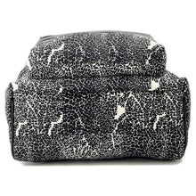 将图像加载到图库查看器中，SAINT LAURENT PARIS Classic Hunter Backpack Black/White326865 Canvas Leather
