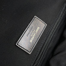 将图像加载到图库查看器中，SAINT LAURENT PARIS Classic Hunter Backpack Black/White326865 Canvas Leather

