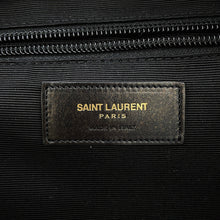 将图像加载到图库查看器中，SAINT LAURENT PARIS Classic Hunter Backpack Black/White326865 Canvas Leather
