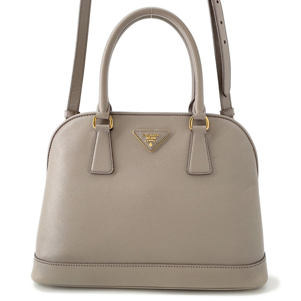 PRADA 2way Handbag GreigeBN2567 Saffiano LeatherLeather