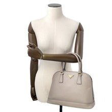 将图像加载到图库查看器中，PRADA 2way Handbag GreigeBN2567 Saffiano LeatherLeather
