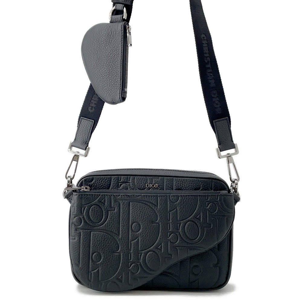 Dior Dior Gravity Saddle 3-in-1 Shoulder Bag Black1ADPO276LLG_H00N Calf Leather